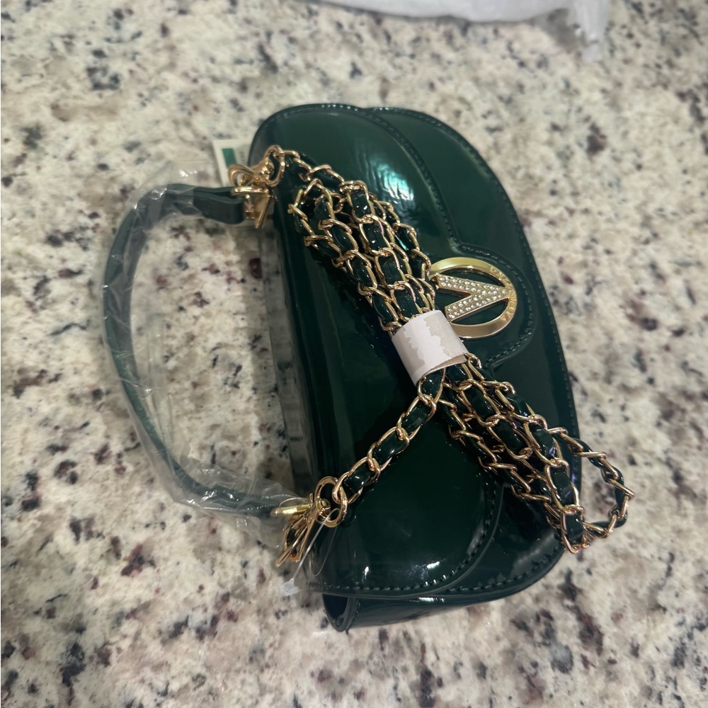Valentino Orlandi Forest Green Crossbody with Removable Strap Style NWT MSRP$210 - Picture 6 of 10
